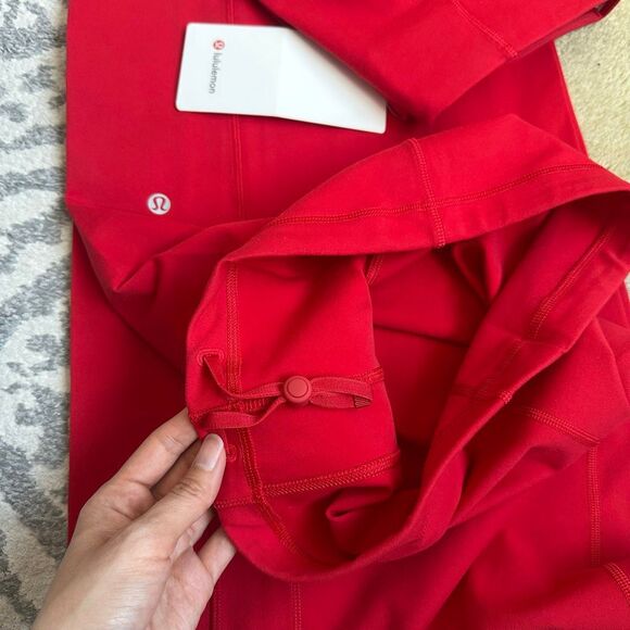 NWT Medium Define HR High-Rise Wide-Leg Pant Luon Oxford Red NEW LULULEMON - Picture 7 of 12